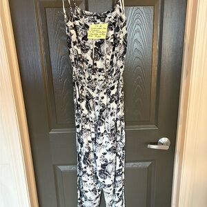 Speechless Black & White Floral Jumpsuit